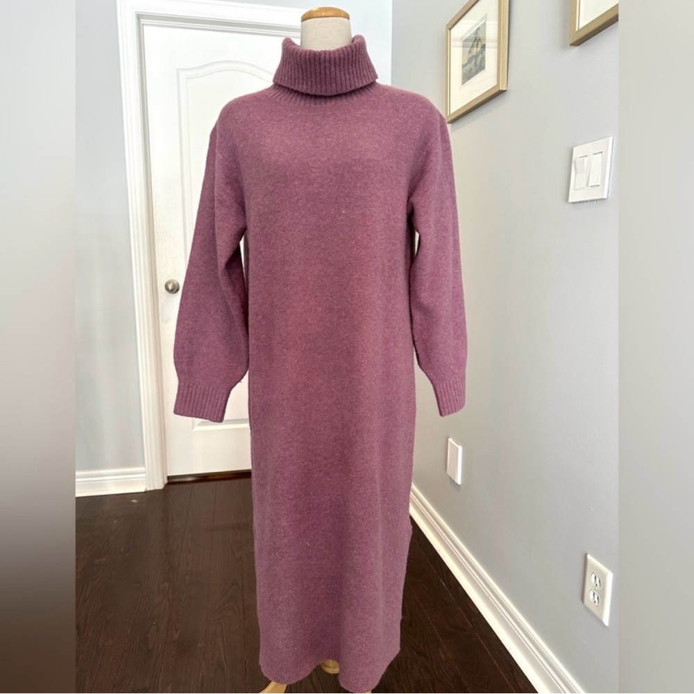 Uniqlo Long Sleeve Turtleneck Dress - Purple